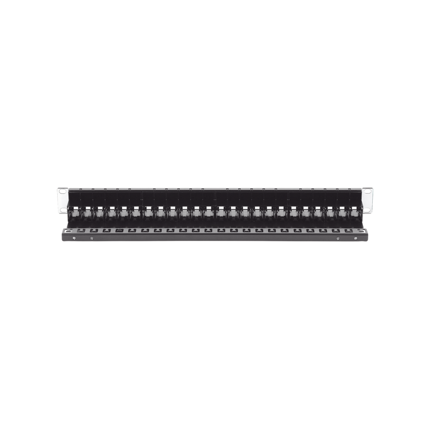 Patch Panel Z-Max de 24 Puertos, Blindado, Precargado con Jacks Categoría 6A, Plano, 1UR