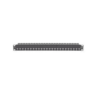 Patch Panel Z-MAX de 24 puertos, Blindado, Precargado con Jacks Categoria 6A, Plano, 1UR
