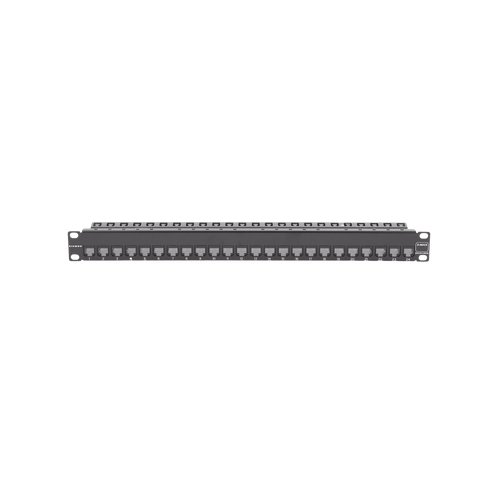 Patch Panel Z-MAX de 24 puertos, Blindado, Precargado con Jacks Categoria 6A, Plano, 1UR