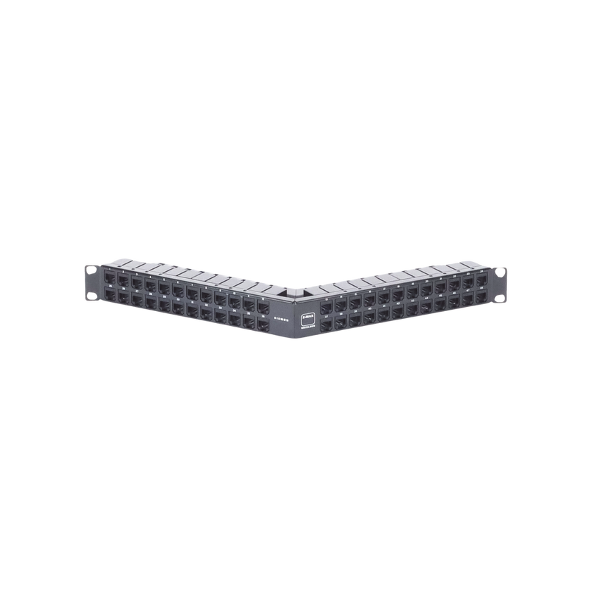 Patch Panel Z-Max de 48 Puertos, Blindado, Precargado con Jacks Categoría 6A, Angulado, 1UR