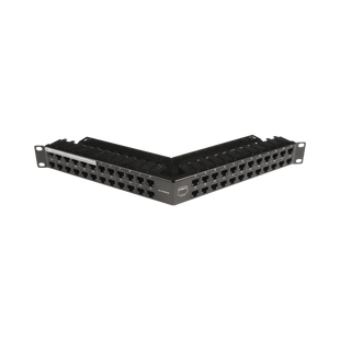 Patch Panel Z-Max de 48 Puertos, Blindado, Precargado con Jacks Categoría 6A, Angulado, 1UR