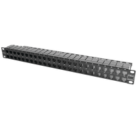 Patch Panel Z-Max de 48 Puertos, Blindado, Precargado con Jacks Categoría 6A, Plano, 1UR