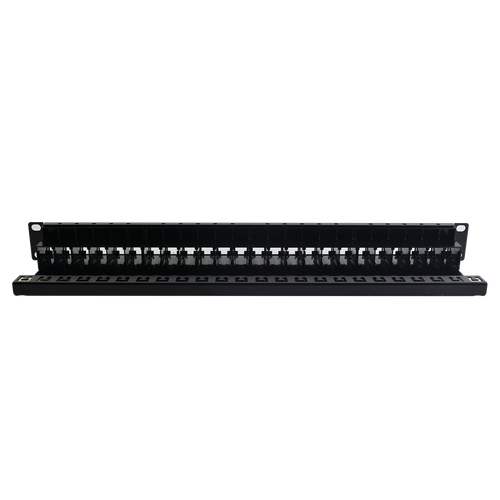 Patch Panel UTP Z-MAX de 24 Puertos, Precargado con Jacks Categoría 6, Plano, 1UR