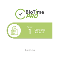Software de Gestión Centralizada de Asistencia BIOTIMEPRO Licencia para agregar 1 compañía adicional
