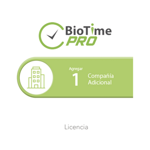 Software de Gestión Centralizada de Asistencia BIOTIMEPRO Licencia para agregar 1 compañía adicional
