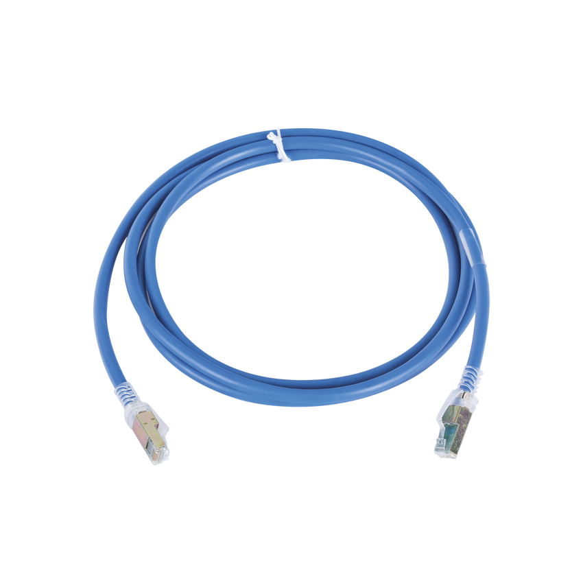 Patch Cord Z-MAX Cat6A UTP, CM, 7ft, Color Azul, Versión Bulk (Sin Empaque Individual)