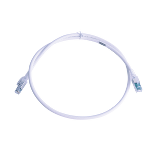 Patch Cord Z-MAX Cat6A S/FTP, CM/LS0H, 3ft, Color Blanco, Versión Bulk (Sin Empaque Individual)