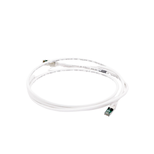 Patch Cord Z-MAX Cat6A S/FTP, CM/LS0H, 2.13 Metros (7 Pies), Color Blanco, Versión Bulk (Sin Empaque Individual)