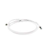 Patch Cord Z-MAX Cat6A S/FTP, CM/LS0H, 2.13 Metros (7 Pies), Color Blanco, Versión Bulk (Sin Empaque Individual)