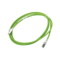Patch Cord Z-MAX Cat6A S/FTP, CM/LS0H, 7ft, Color Verde, Versión Bulk (Sin Empaque Individual)