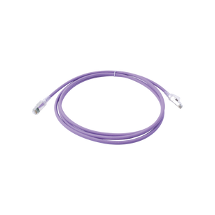 Patch Cord Z-MAX Cat6A S/FTP, CM/LS0H, 7ft, Color Violeta, Versión Bulk