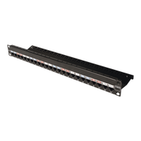 Patch Panel Z-MAX, de 24 puertos, Modular (vacío), Plano, 1UR
