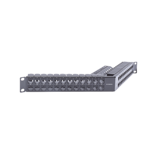 Patch Panel Z-MAX de 48 Puertos, Blindado, Modular (Vacío), Angulado, 1UR