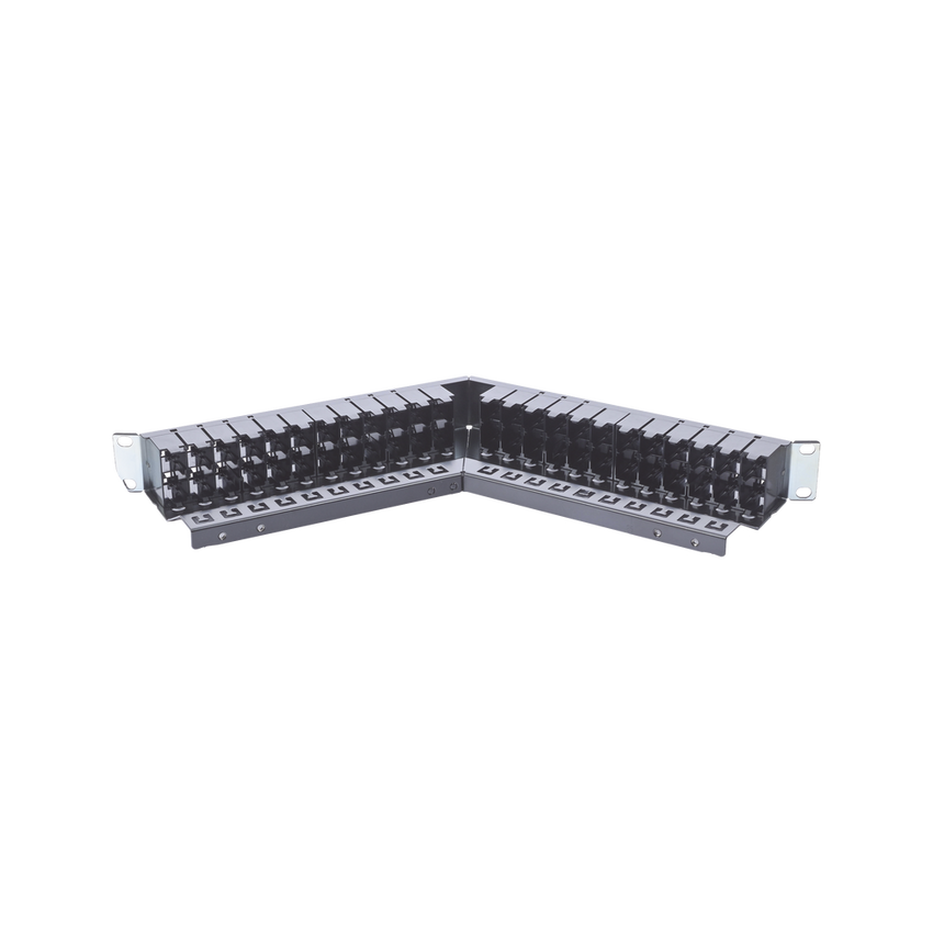 Patch Panel Z-MAX de 48 Puertos, Blindado, Modular (Vacío), Angulado, 1UR