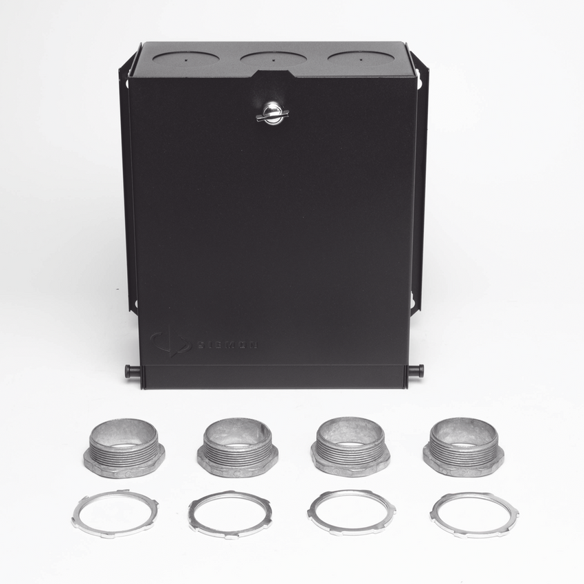 Caja de Zona (Punto de Consolidación), de 24 Puertos, Ideal para Soportar Cableado en una Gran Variedad de Áreas de Trabajo, Compatible con Conectores MAX, Z-MAX, o TERA, Color Negro