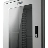 Gabinete Rack 19 Pulgadas / 18 Unidades / Piso / Puerta de Cristal / Acero Calibres 16-18-20 / Capacidad 750 kg (1653.5 lb) / Dimensiones 60 cm (23.6 in) x 93 cm (36.6 in) x 46 cm (18.1 in)