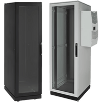 Gabinete de Telecomunicaciones ProLine V/D, 700 mm de Ancho, 800 mm de Profundidad, Compatible Con Aire Acondicionado Tipo G28, 42 UR, Color Negro