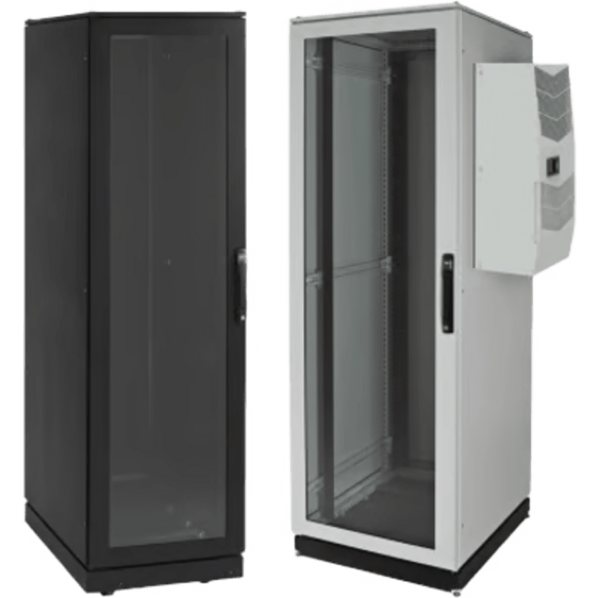 Gabinete de Telecomunicaciones ProLine V/D, 700 mm de Ancho, 800 mm de Profundidad, Compatible Con Aire Acondicionado Tipo G28, 42 UR, Color Negro
