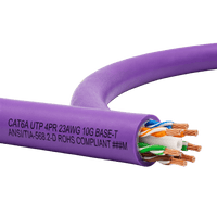 Bobina de Cable UTP de 4 Pares, Vari-MaTriX HD, Cat6A, 23 AWG, CMR (Riser), Color Violeta, 305 Metros (1000 Pies)