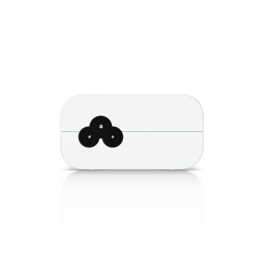 Adaptador PoE+ 2.5G / hasta 30 W / 48V 0.65A / (2) Puertos RJ45 MultiGigabit 2.5G / Salida PoE+ / LED Indicador / Ideal para APs UniFi WiFi 7 / / Protección contra Sobretensiones