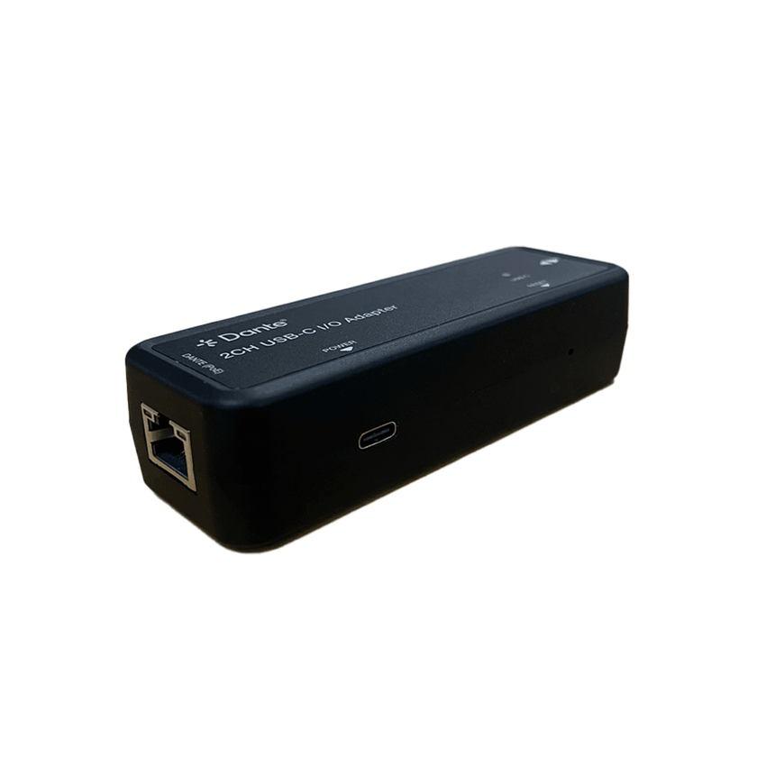 Extensor de Audio Dante® 2CH USB-C I/O Adapter | HDMI 1.4 | 4K@30Hz | Audio 7.1CH HD | USB-C | PoE | Dante® Controller | Latencia Configurable 1-5ms | ESD Protección IEC 61000-4-2