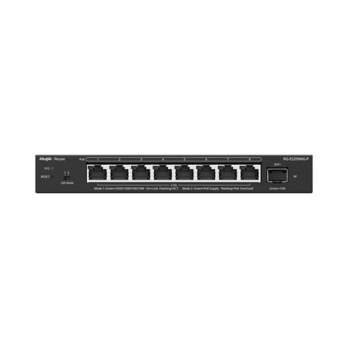 Switch Administrable Capa 2 con PoE+ Multi-Gigabit, 8 puertos 2.5Gb y 1 SFP+ 10G, hasta 130w