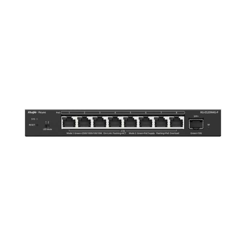 Switch Administrable Capa 2 con PoE+ Multi-Gigabit, 8 puertos 2.5Gb y 1 SFP+ 10G, hasta 130w