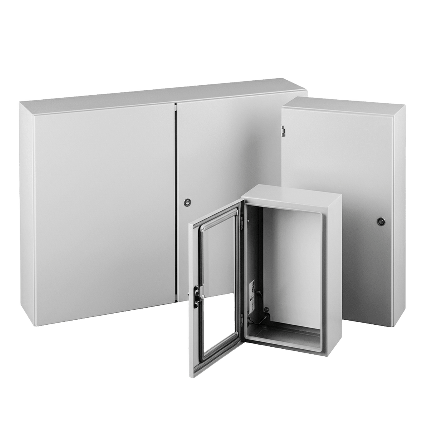 Gabinete Eléctrico de Control (Línea Concept) de 508x508x203 mm NEMA 4/12, Acero Color Gris Claro