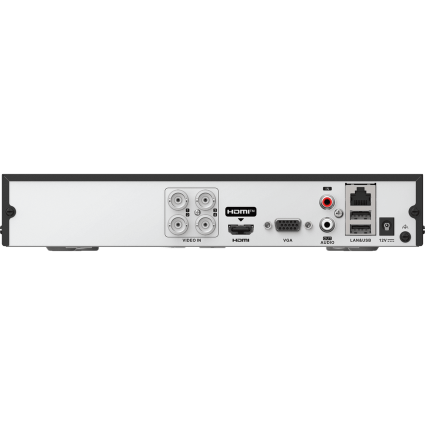 DVR 4 Canales TURBOHD + 2 Canales IP / 5 Megapixel Lite - 3K Lite / Audio Bidireccional  / ACUSENSE (Evista falsas alarmas) / 1 Bahía de Disco Duro / Salida de Video en Full HD