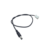 Cable con Conector Macho (Pigtail) | Forro Negro | Terminal Blanca | Alimentación para Vcc con Puntas Libres | Polarizado | Largo 22 cm ( 8.66 Pulgadas)  | Calibre 22AWG.