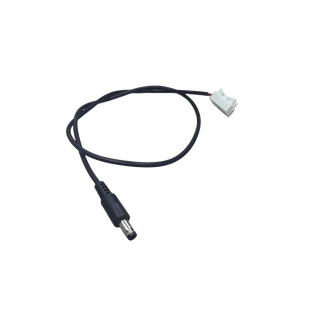 Cable con Conector Macho (Pigtail) | Forro Negro | Terminal Blanca | Alimentación para Vcc con Puntas Libres | Polarizado | Largo 22 cm ( 8.66 Pulgadas)  | Calibre 22AWG.