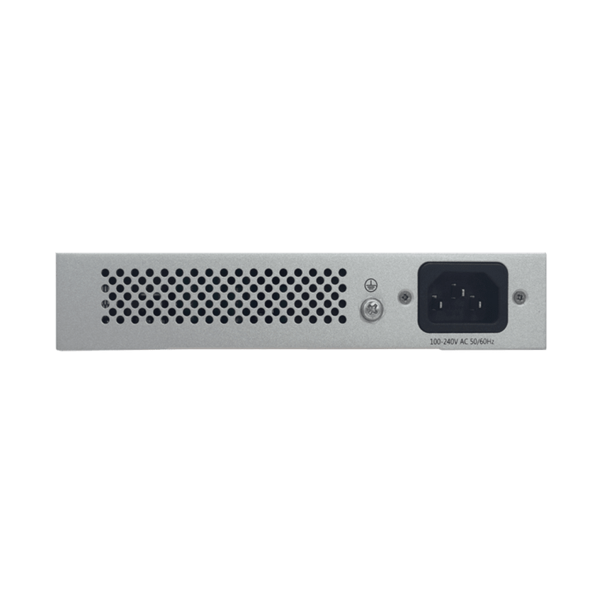 Switch PoE / Administración en la nube / Con 8 puertos 10/100 Mbsp PoE af/at / 2 Puertos Uplink 10/100/1000 Mbps /  Presupuesto 100 W / PoE hasta 250 metros / Soporta protocolo ONVIF