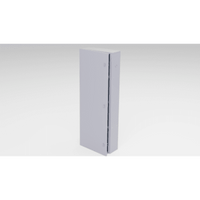 Gabinete para instalación de 4 Baterías , Fabricado en Lámina Galvanizada, Accesorios para poste (No incluidos)