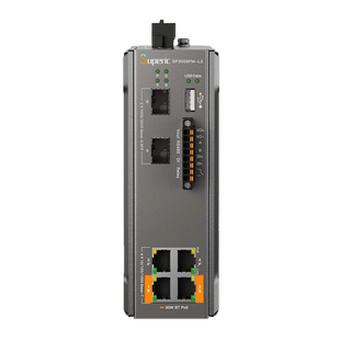 Switch Industrial Administrable / Gigabit con 2 Puertos PoE bt / 2 Puertos PoE af/at / 2 SFP Gigabit / Soporta RS485 / Presuepuesto PoE 128W