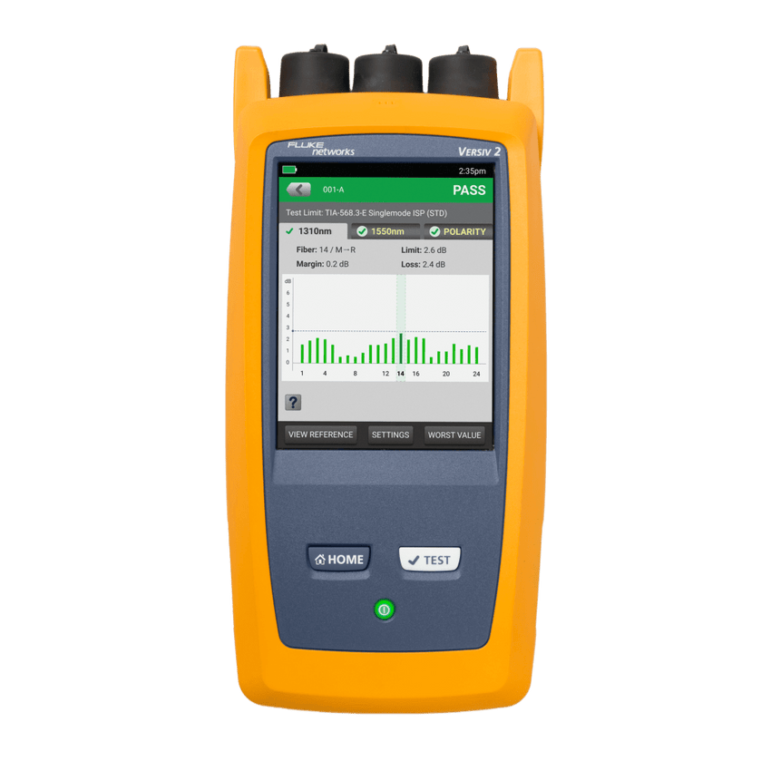 Certificador de Fibra Óptica MPO MMC Pinned/Unpinned CertiFiber Max  / Test Set de Pérdida Óptica / 24 Fibras en 1 Segundo  / Sistema Versiv / LinkWare Live / Doble Inspección