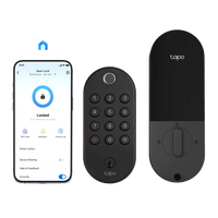 Cerradura Inteligente Wi-Fi / Deadbolt / 6 Métodos Desbloqueo / Reconocimiento Huella <0.5s / 100 Huellas + 200 PINs / BHMA Grado 3 / IP54 Exterior / Batería 7800 mAh / Alexa-Google-SmartThings