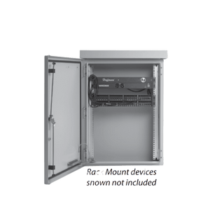 Gabinete Para Exterior OSP ComLine de 18 UR, 600 mm de Ancho, 500 mm de Profundidad De Aluminio, Color Gris Claro Con Protección NEMA 4/12/4X/3/3R; IP66