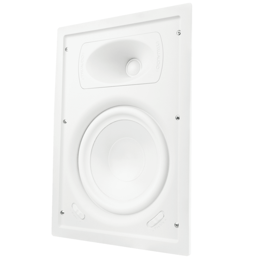 Speaker In-Wall TruAudio Ghost Series | 2 Way | Woofer 8in Polipropileno Blanco | Tweeter 1in | Potencia 5-125 W | Impedancia 8Ω | Rango de Frecuencia 40-20kHz | Sensibilidad 90dB