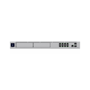 UniFi Dream Machine Pro Max – Cloud Gateway Empresarial con Soporte para 150 Dispositivos y 2000 Clientes, 5 Gbps de Ruteo con IDS/IPS, 2 Bahías para HDD 3.5”, SSD Interno de 128 GB, Failover, Balanceo de Carga y VPN/SD-WAN