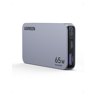 Cargador Rápido GaN 65W UGREEN / 2 Puertos USB-C + 1 Puerto USB-A / Tecnología GaN / Carga Rápida PPS PD 3.0 QC 4.0 / Compatibilidad Universal 100-240V / Diseño Compacto