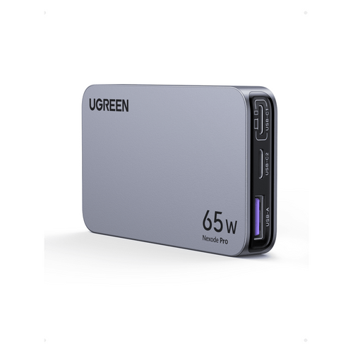 Cargador Rápido GaN 65W UGREEN / 2 Puertos USB-C + 1 Puerto USB-A / Tecnología GaN / Carga Rápida PPS PD 3.0 QC 4.0 / Compatibilidad Universal 100-240V / Diseño Compacto
