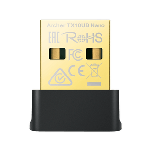 Adaptador USB Nano Wi-Fi 6 / Dual Band 600 Mbps en 5 GHz / 287 Mbps en 2.4 GHz / Bluetooth 5.3 BLE / WPA3 / Driver Pre-Cargado / 802.11ax