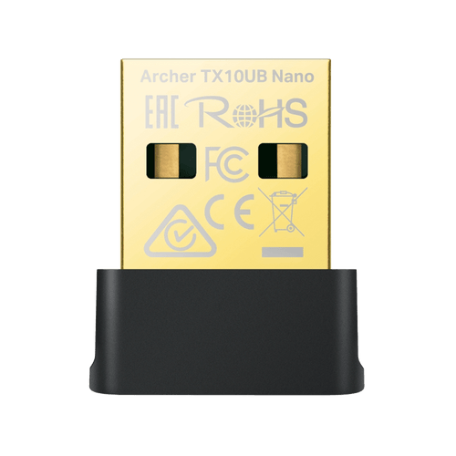Adaptador USB Nano Wi-Fi 6 / Dual Band 600 Mbps en 5 GHz / 287 Mbps en 2.4 GHz / Bluetooth 5.3 BLE / WPA3 / Driver Pre-Cargado / 802.11ax