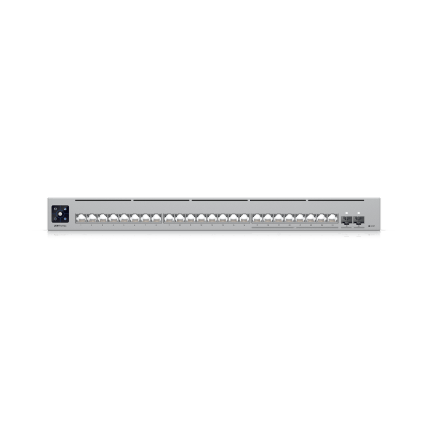 UniFi Switch Pro Max 24 – Switch Capa 3 con 24 Puertos (8 × 2.5 GbE y 16 × 1 GbE), 2 Puertos SFP+ 10G y Pantalla Informativa Integrada