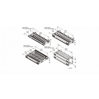 Organizador de Cables Horizontal CableTek, Doble (Frontal y Posterior), Para Rack de 19in, 2 UR