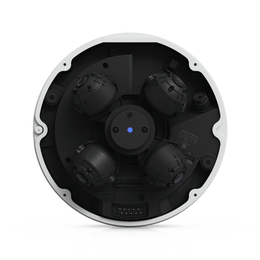 Cámara Multisensor AI de 32 MP con 4 Lentes Ajustables, Zoom Óptico 2.33×, Cobertura IR 360°, Motor AI Multi-TOPS y Alimentación PoE++ para Monitoreo de Amplia Cobertura