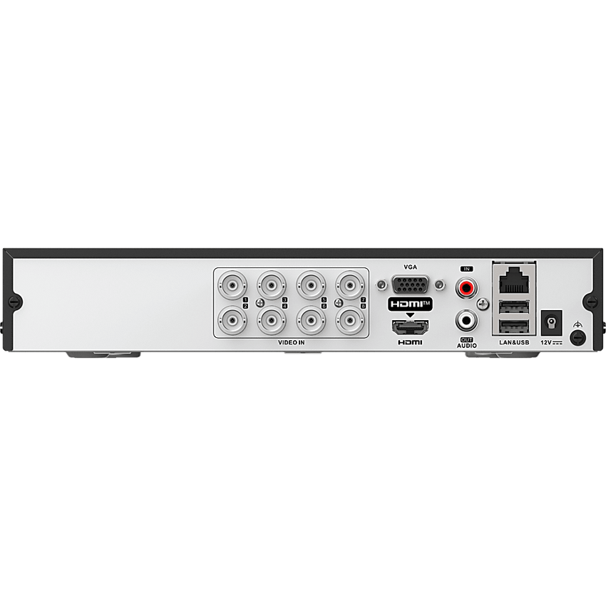 DVR 8 Canales TURBOHD + 8 Canales IP / 8 Megapixel (4K) / Audio Bidireccional / ACUSENSE / 1 Bahía de Disco Duro / Salida de Video en Full HD / H.265+