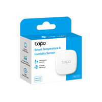 Sensor Inteligente de Temperatura y Humedad / Chip Sensor Suizo / Precisión ±0.3°C / ±3%RH / Actualización 2s / Batería 1+ Año / Compatibilidad Tapo Hub / Alexa / Automatización Hogar