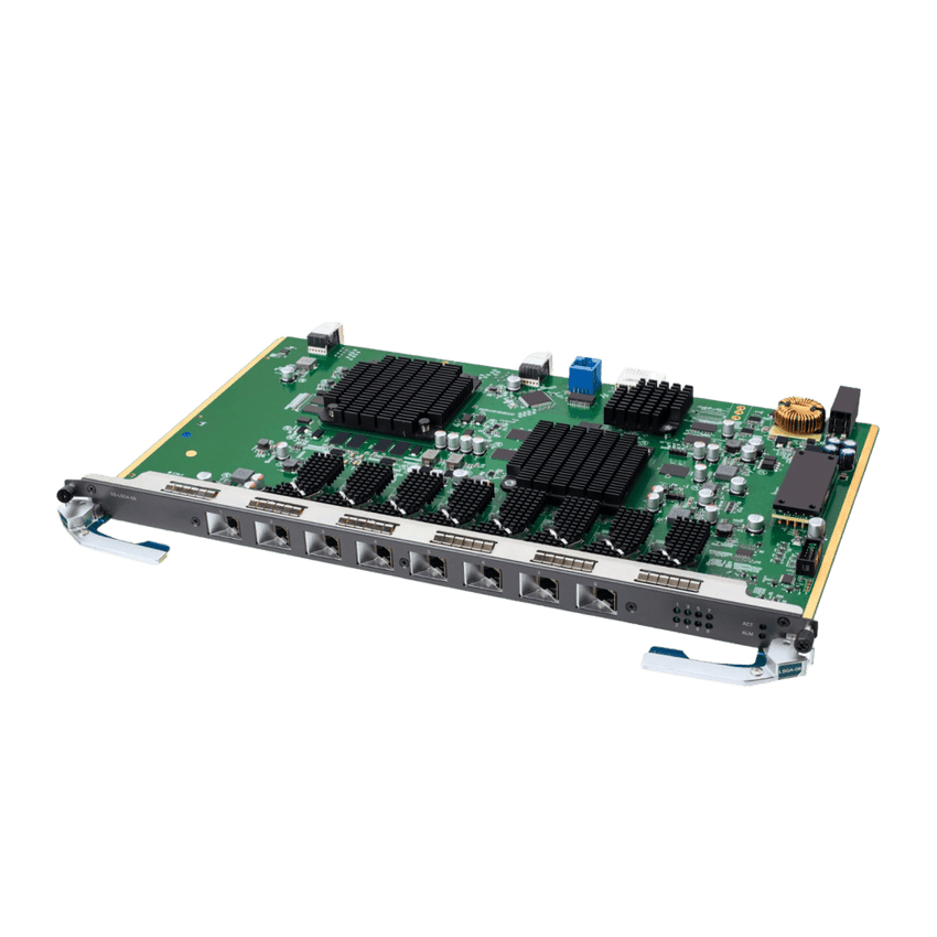 Tarjeta de Servicio 8 Puertos XGSPON&GPON para OLT DSP8000X2 / Spliteo GPON de 1:128 / Spliteo XGSPON de 1:256 / Distancias de Hasta 20 Km / Intercambio en caliente