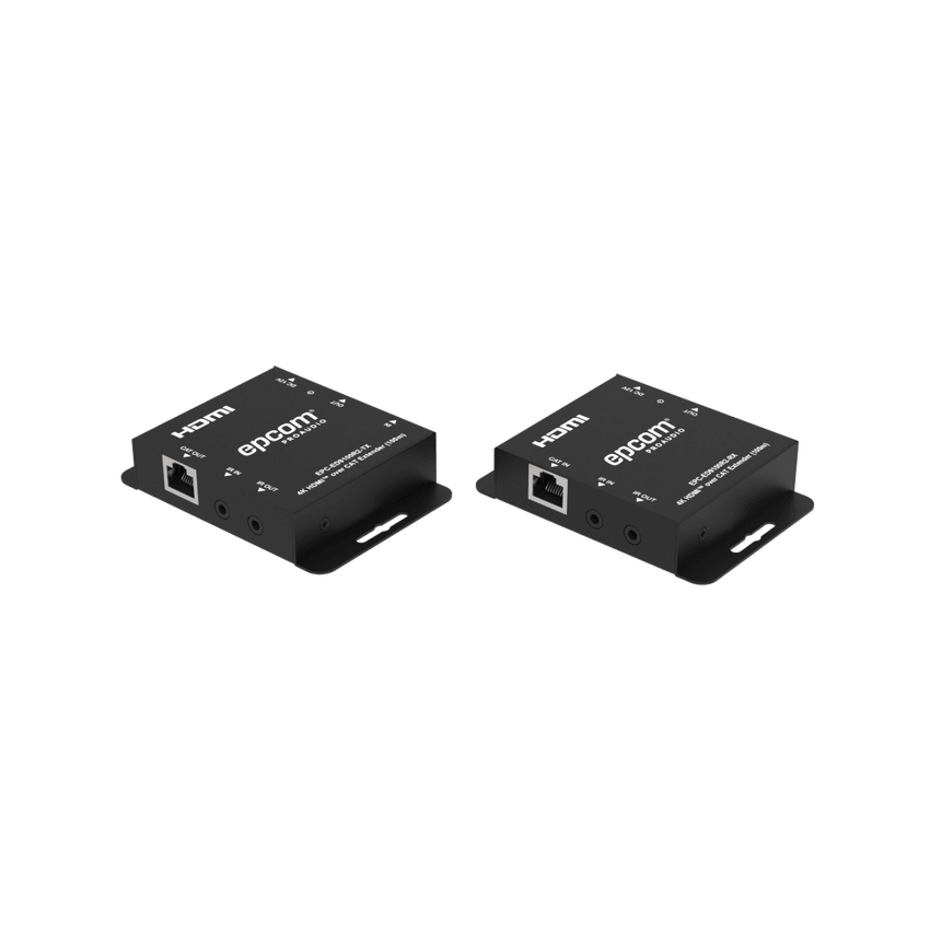 Kit Extensor HDMI | 4K30 hasta 100m | Cat6 | Transmisión sin Compresión | Soporta PoC Bidireccional | EDID y Audio 5.1CH